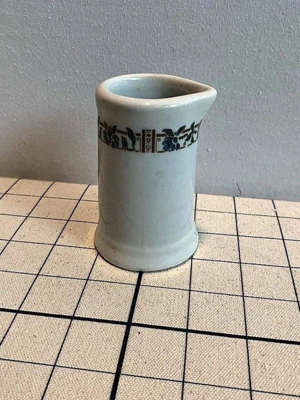 Vintage Mid-Century Shenango China Creamer – "Cross-Stitch" Pattern